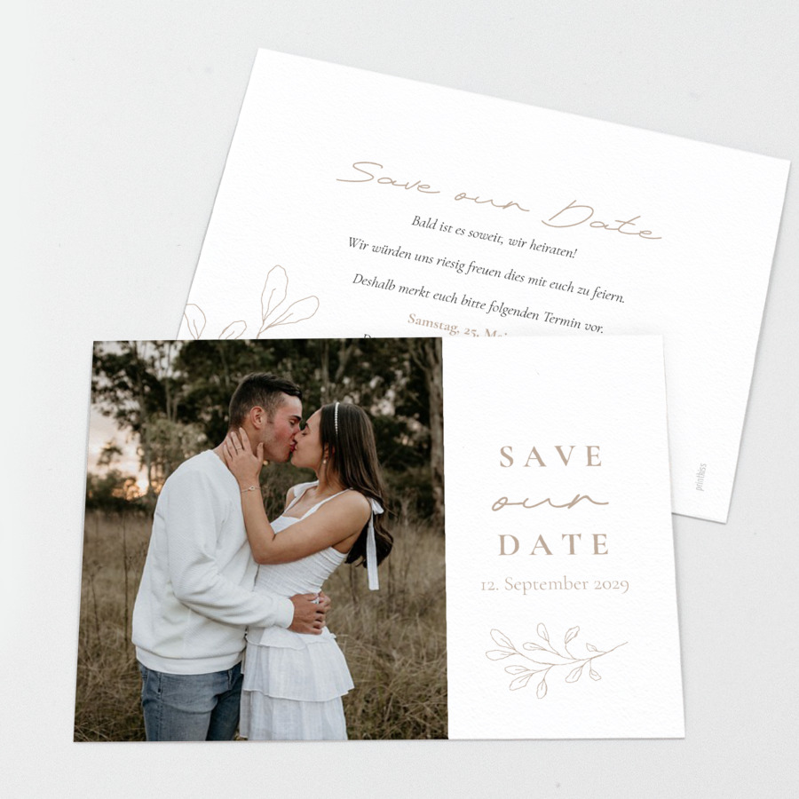 Modern Wedding Save the Date Karte