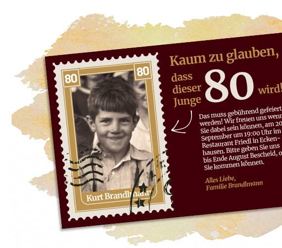 Einladungskarten Zum 80 Geburtstag Exklusive Designs Printkiss